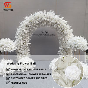 LEDA Decoración de Boda, Centro de Mesa Personalizado con Bola de Flores, Centros de Mesa Blancos para Decoración de Bodas, para Fiestas y Eventos - Product Image 2