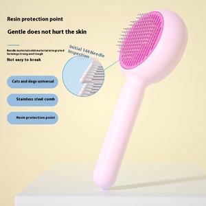 หวีกำจัดขนสำหรับสุนัขและ<span class=keywords><strong>แมว</strong></span>หวี<span class=keywords><strong>หมัด</strong></span>พร้อมแปรงกำจัดขนแบบลอยเครื่องมือตัดแต่งขนใช้งานง่าย - Product Image 1