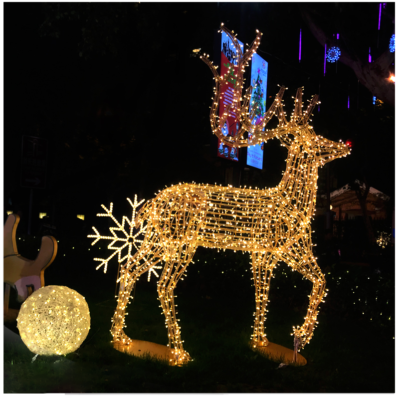 Christmas Luxury Decoration Park Christmas Reindeer Led Lights Christmas Decoration Outdoor Reindeer