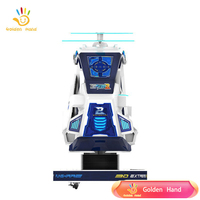 Máquina Simuladora de Juego de Carreras para Niños Golden Hand 3D Extreme Flight 2, Construcción de Plástico y Metal, en Inglés y Español