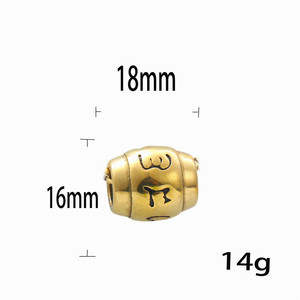 Men's <b>Titanium</b> Steel Pendant With Six Character Mantra Round Design Everyday Wear Necklace 233065 - Product Image 2