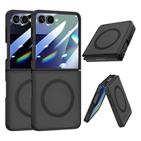 Étui pour Samsung Z Flip 7/8, coque de téléphone pliable, finition mate, protection magnétique, deux-en-un, bord souple, dos rigide en acrylique