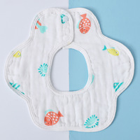 Bavoirs pour bébés en mousseline de coton à boutons réglables de haute qualité