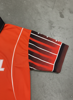 Couleurs personnalisées lettre impression Design graphique Maglie Calcio Jersey Magliette Da Uomo Sublimation luxe impression Futbol Jersey T-Shirts