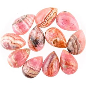 YASHEE - Gemas Naturales de Rodocrosita en Forma de Pera, Color Rosa Pulido, para Joyería, Manualidades, Decoración del Hogar, Unisex, Adulto, 10 Piezas - Product Image 1