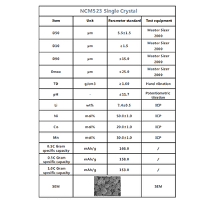 Kristal tunggal NMC 532 NCM523 LiNiMnCoO2 Lithium nikel mangan kobalt oksida bubuk untuk baterai Lithium Ion bahan katoda - Product Image 5