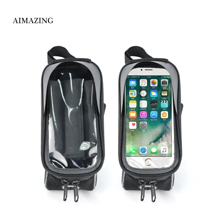 Waterproof Travel Bike Bag Rainproof Bicycle Bag With Touch Screen Front Frame Cycling Bag Bike Accessories