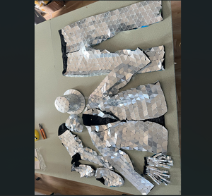 Le populaire nouvelle mode led robot argent miroir <span class=keywords><strong>costume</strong></span> argent femmes miroir <span class=keywords><strong>costume</strong></span> pour les fêtes performance - Product Image 5