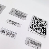 Étiquette d'identification d'actifs en acier inoxydable numérotée pour machines, outils informatiques et données, gravée au laser, avec bande nationale, pour l'expédition et la gestion des actifs