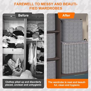 Grand Organiseur de <span class=keywords><strong>Rangement</strong></span> pour Pantalons avec Poignées Durables, Boîte de <span class=keywords><strong>Rangement</strong></span> en Tissu Épais pour Couettes et Vêtements de Chambre - Product Image 6