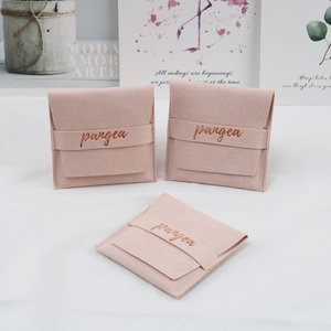 Bolsa de Joyería de Piel Sintética de Lujo, Fabricada en China, con Logotipo Personalizado, Bolsa de Embalaje de Joyería de Microfibra con Solapa - Product Image 5