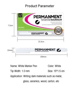Bút Đánh Dấu Ma Thuật Màu Trắng Một Đầu Bút Đánh Dấu Đĩa Quang Dầu Cho Nam Bút Đánh Dấu Nhựa Thủy Tinh Bút Đánh Dấu Hậu Cần - Product Image 6