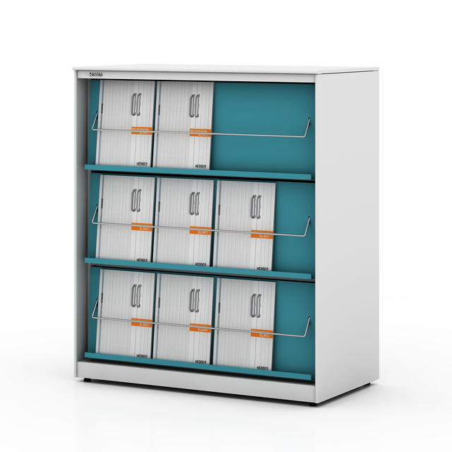 Metal Library Magazine Rack
