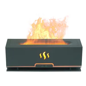 2024 Schlussverkauf innovativer Ultraschall-USB-Feuer-Flammen-Befeuchter Ätherisches Öl Aroma-Diffusoren für den Haushalt