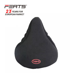 FERTS Fat Shape 270x240mm Polyester + <span class=keywords><strong>GEL</strong></span> avec des points antidérapants <span class=keywords><strong>sur</strong></span> le dos et des bandes bouclées pour l'ajustement de la housse de <span class=keywords><strong>selle</strong></span> coussin de siège - Product Image 1