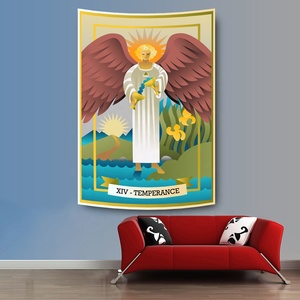 Cubierta colorida completa del sol, tapiz de pared con estampado de cartas del tarot antiguo - Product Image 3