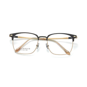 Elegantes Monturas de Gafas Rectangulares de Aluminio y Magnesio para Hombre, Ligeras, Montura Completa 2468, Origen Danyang - Product Image 3