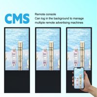 Écran LCD IPS 32/43/55/65 pouces, support vertical sur pied, affichage numérique, totem publicitaire, affichage vidéo avec système d'exploitation Android 11