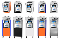 Commerciële Roestvrijstalen Desktop Softijs Machine Van Hoge Kwaliteit 3 Smaken Tafelijs Machine