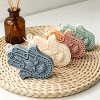 Moule en silicone pour bougie et savon, motifs Main de Fatma, Lotus, Œil protecteur, pour moulage, décoration spirituelle bohème pour la maison