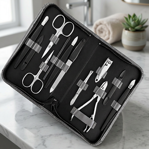 ASAP Professional Stainless Steel Manicure <b>Pedicure</b> Kit Nail Care Grooming Set Complete Beauty <b>Tools</b> Kit Model ABP-0-2020-4 OEM - Product Image 1