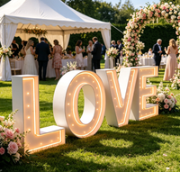 Grandes lettres en PVC, lettres géantes lumineuses à LED pour fête d'anniversaire, mariage, boutique de détail, décoration d'événements