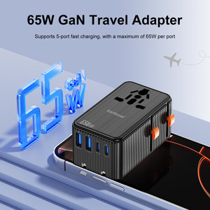 Adaptador de Viaje Mini Ultrafino con Múltiples Puertos, Convertidor de Corriente Global de Carga Rápida de 45w, OEM ODM, 250V-110V, Bloque de Carga Rápida Hyted - Product Image 3