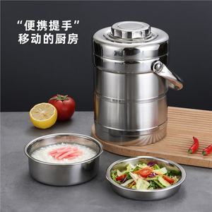 Stainless Steel Insulated Lunch <b>Box</b> 1L Cylinder Portable For Office And Home Use - Product Image 3