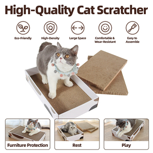 Yeni Pet ürünleri 2025 kedi tırmalama karton ayrılabilir üç katmanlı oluklu kutu pençe kedi çevre oyuncaklar - Product Image 3