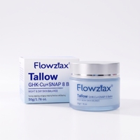 Krim Wajah Private Label Blue Copper Peptide Anti-kerut Perbaikan Vitamin E Copper Peptides GHK-Cu SNAP 8 Beef Tallow untuk Kulit