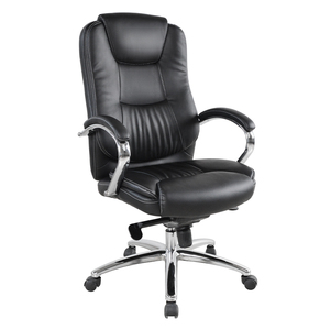 High Quality <b>Black</b> Soft Headrest PU Leather Ergonomic Swivel Tilt Height Adjustable Executive Boss Office <b>Chair</b> - Product Image 1