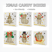 KINGSTAR Recycelbare Weihnachts-Schokoladengeschenkboxen Glänzende/Matte Laminierung Glitzer-Goldfolie Schwammfutter Magnetverschluss