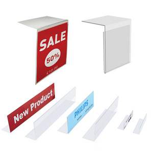 Free Sample Free Design Advertising PP PVC <b>Shelf</b> Talker Holders - Product Image 1
