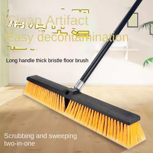Balai à tapis propre, manche télescopique long, brosse à sol, poussoir à récurer, balai en caoutchouc pour tapis, sol, carrelage - Product Image 1