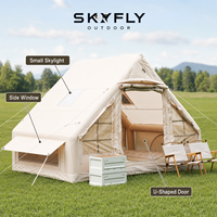 Tente de camping gonflable de 3 m de long et 2 m de haut, abri à colonnes d'air avec fenêtre latérale et lucarne