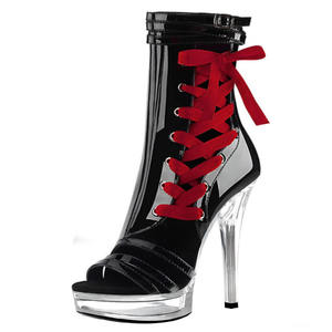 Chaussures à talons hauts de 13 cm en cuir, bottes gothiques, danseuses de pole, sexy, reines, travestis, plateformes, chaussures fétichistes, boîte de nuit, scène - Product Image 3