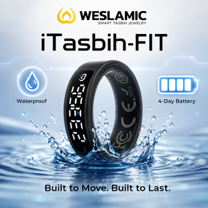 Weslamic ITasbih Fit Smart Tasbih 3.5 Gen Smart Ring Health Tracker avec Compteur Tasbih, Suivi Fajr, Fréquence Cardiaque, Sommeil, SpO2 - Product Image 6