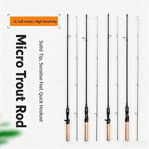 คันเบ็ดตกปลาแบบ 2 ท่อน UL Micro Lure ด้ามจับไม้ก๊อก สำหรับตกปลาเทราต์ในน้ำจืด มีจำหน่ายราคาส่ง - Product Image 2