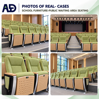 Sièges de théâtre inclinables ergonomiques, chaises pliantes en acier inoxydable pour salles de conférence, salles d'attente scolaires