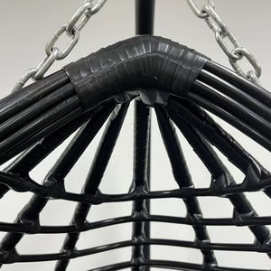 Sedia moderna Swasan appesa sedia a uovo per uso interno esterno sedia a dondolo per cortile Hotel Rattan in metallo - Product Image 3