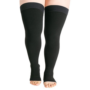 Meias de compressão <span class=keywords><strong>anti</strong></span>-varizes plus size por atacado, meias de compressão personalizadas para uso no joelho, meias de meia-calça - Product Image 3