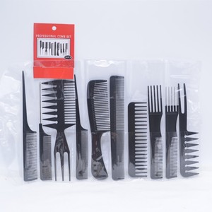 10 Pièces/ensemble Poignée Dents Larges Démêlant Peigne À Cheveux Bouclés Tête Arrière Style Huile À Barbe Peigne Hommes Coiffure Peigne À Dents Larges - Product Image 1