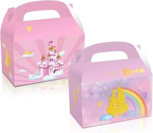 12 pièces <span class=keywords><strong>princesse</strong></span> boîtes à friandises rose <span class=keywords><strong>princesse</strong></span> château coffrets cadeaux petite <span class=keywords><strong>princesse</strong></span> boîtes à cadeaux avec poignée pour anniversaire bébé douche - Product Image 5