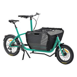 Vélo <span class=keywords><strong>cargo</strong></span> à longue portée avec cadre en aluminium à 9 vitesses, 2 roues, siège familial pour enfants et animaux domestiques, capacité de charge de 160 kg, roues de 20 pouces - Product Image 5