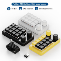 Teclado Inalámbrico SIKAI de 12 Teclas con Doble Perilla, Teclado Macro Programable RGB 2.4G USB-C con Panel de Control de Atajos para Edición y Oficina