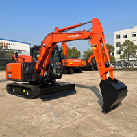 Excavadora HITACHI ZX68 en Buen Estado, Precio Bajo, para Ingeniería Municipal, Capacidad Estándar de la Cuchara 0.24m³, para Construcción de Plantas