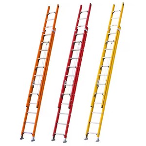 Thang nhôm rút dài cách điện 16ft 40ft đa năng, chất liệu FRP, thang ngoài trời trượt kép - Product Image 1
