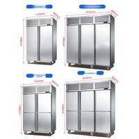 Armoire réfrigérée Crownwing en acier inoxydable avec système de réfrigération à tubes de cuivre sans givre