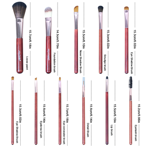 Meilleure vente Ensemble de pinceaux de <span class=keywords><strong>maquillage</strong></span> manche en bois écologique Pinceaux de <span class=keywords><strong>maquillage</strong></span> rose vif bon marché Marque privée Rose - Product Image 3