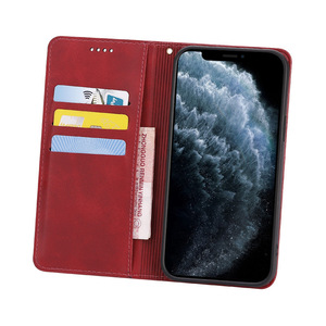 Funda Tipo Cartera de PU para Teléfono Móvil <span class=keywords><strong>iPhone</strong></span> 17 16 Pro Max 16e 15 14, con Tarjetero, Color Puro, Cierre Magnético Resistente - Product Image 1